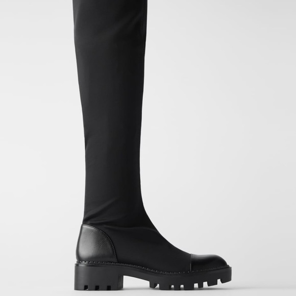 Zara Shoes - Zara Tall Lug Sole Boots